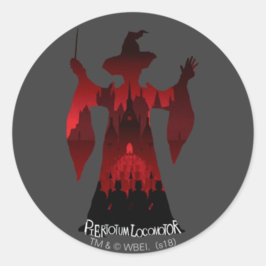 Sticker Rond Harry Potter | Statue de l'armée du professeur McG (Devant)