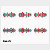 Sticker Rond Hartford Connecticut Skyline (Feuille)