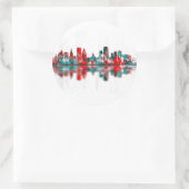 Sticker Rond Hartford Connecticut Skyline (Sac)