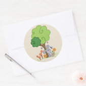 Sticker Rond Hase unterm Baum (Enveloppe)