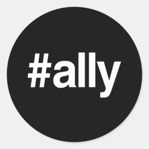 STICKER ROND HASHTAG ALLY