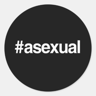 STICKER ROND HASHTAG ASEXUEL