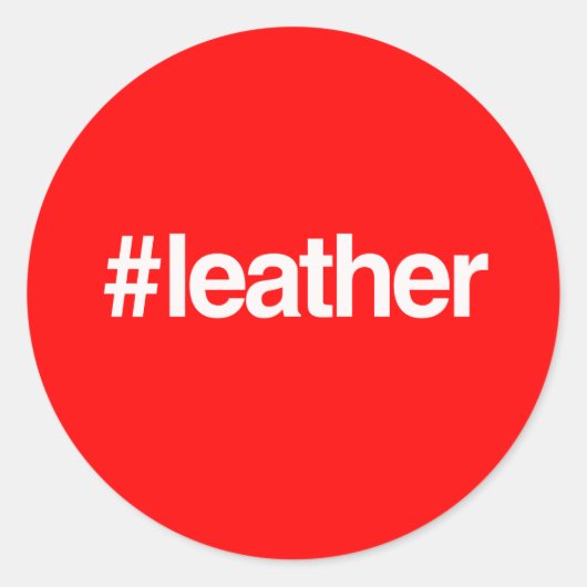 STICKER ROND HASHTAG CUIR (Devant)