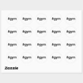 Sticker Rond Hashtag GYM (Feuille)