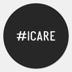 Sticker Rond Hashtag ICARE Prévention Suicide