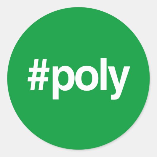 STICKER ROND HASHTAG POLY (Devant)