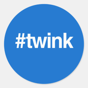 STICKER ROND HASHTAG TWINK
