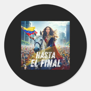 Sticker Rond Hasta El Final Maria Corina Machado