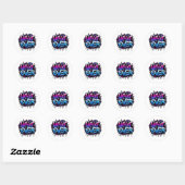 Sticker Rond hatever – Graffiti Bubble Tag Style Design (Feuille)