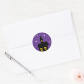 Sticker Rond Hauné Mansion violet Halloween (Enveloppe)