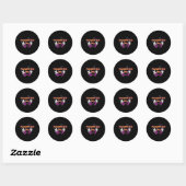 Sticker Rond Haunted By 67 Funny 67 Halloween Costume (Feuille)