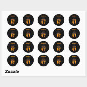Sticker Rond Haunted By 67 Halloween Costume Soky Drôle Citatio (Feuille)