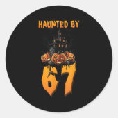 Sticker Rond Haunted By 67 Halloween Costume Soky Drôle Citatio (Devant)