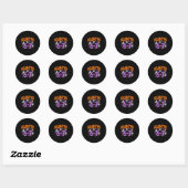 Sticker Rond Haunted By 67 Six Seven Meme  (Feuille)