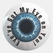 Sticker Rond 👁️ Haunted Halloween attraper les yeux (Devant)