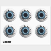 Sticker Rond 👁️ Haunted Halloween attraper les yeux (Feuille)