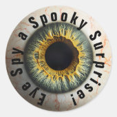 Sticker Rond 👁️ Haunted Halloween Eye espion éffrayant ... (Devant)