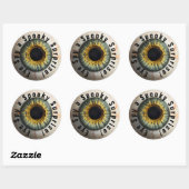 Sticker Rond 👁️ Haunted Halloween Eye espion éffrayant ... (Feuille)