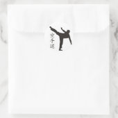 Sticker Rond Haut Kick/Karate Kanji (Sac)