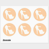 STICKER ROND HAUT NIVEAU - PUMP IT UP PEACHES (Feuille)