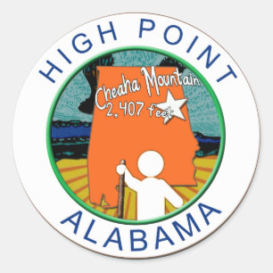 STICKER ROND HAUT POINT ALABAMA CHEAHA MT.
