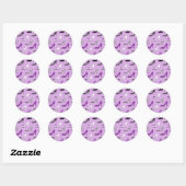Sticker Rond Haut talons violets (Feuille)