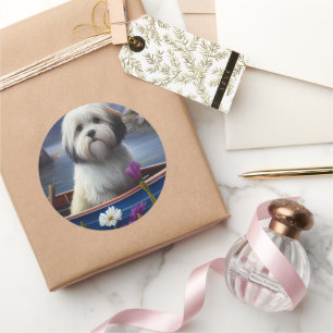 Sticker Rond Havanais en pagaie : une aventure Pittoresque