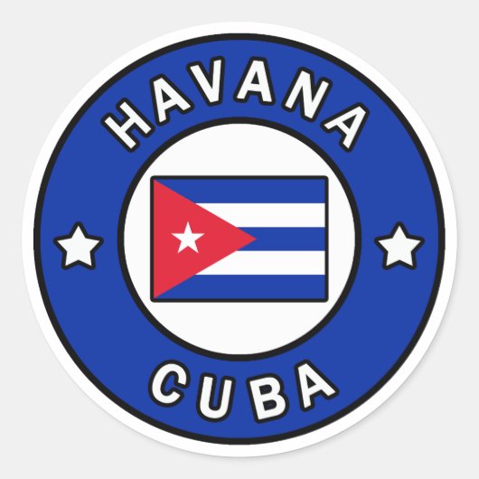 Sticker Rond Havane Cuba (Devant)