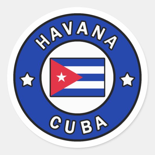Sticker Rond Havane Cuba (Devant)