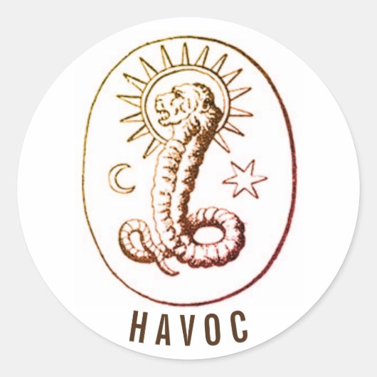 Sticker Rond Havoc - Symbole de démystification (Devant)
