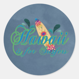 Sticker Rond Hawaï est pour des surfers