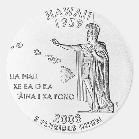 Sticker Rond Hawaii (Devant)