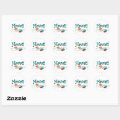 Sticker Rond Hawaii (Feuille)