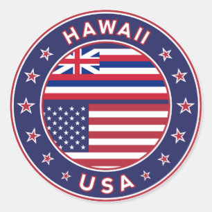 Sticker Rond Hawaii sticker, Hawaii, USA