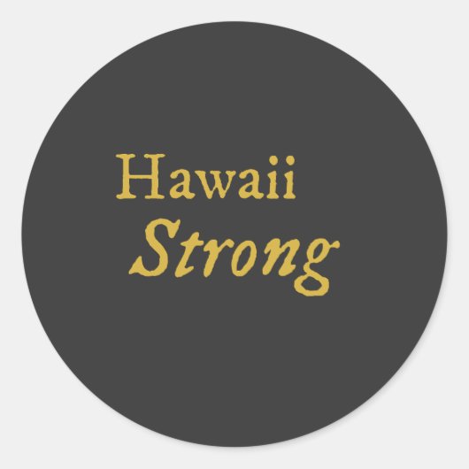 Sticker Rond Hawaii Strong (Devant)