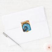STICKER ROND HAWAII SURF NORTH SHORE (Enveloppe)