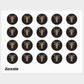 Sticker Rond Hawaii Tiki (Feuille)