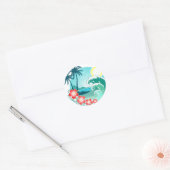 Sticker Rond Hawaiian Island 2 (Enveloppe)