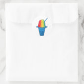 Sticker Rond Hawaiian Rainbow Shave Ice Froid Dessert Hawaii (Sac)