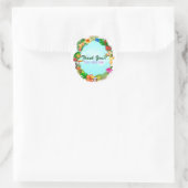 Sticker Rond Hawaiian Tropical Summer Things Frame Luau Party (Sac)