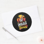 Sticker Rond Hawaiian Ukulele Uke Si vous n'aimez pas Ukulele (Enveloppe)