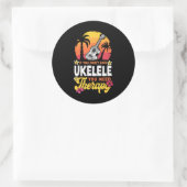 Sticker Rond Hawaiian Ukulele Uke Si vous n'aimez pas Ukulele (Sac)