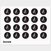 Sticker Rond Hawk Kamala Harris, Président (Feuille)