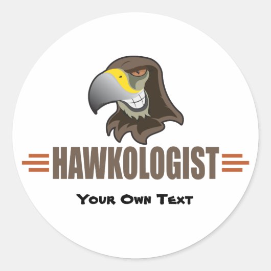 Sticker Rond HAWKS - Oiseaux, Mascotte de l'équipe sportive sco (Devant)