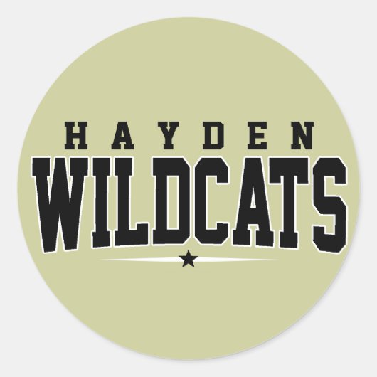 Sticker Rond Hayden High School ; Wildcats (Devant)
