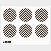 Sticker Rond Hazard stripes (Feuille)