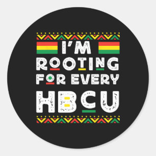 Sticker Rond Hbcu Black History Mois Je soutiens pour chaque Hb