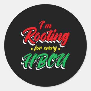 Sticker Rond Hbcu Black History Mois Je soutiens pour chaque Hb