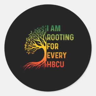 Sticker Rond Hbcu Black History Mois Je soutiens pour chaque Hb