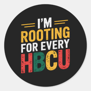 Sticker Rond Hbcu Black History Mois Je soutiens pour chaque Hb